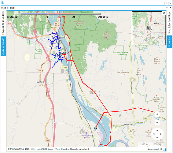 Figure 1: ENET138 Overlayed on a Geographic Map in SAInt